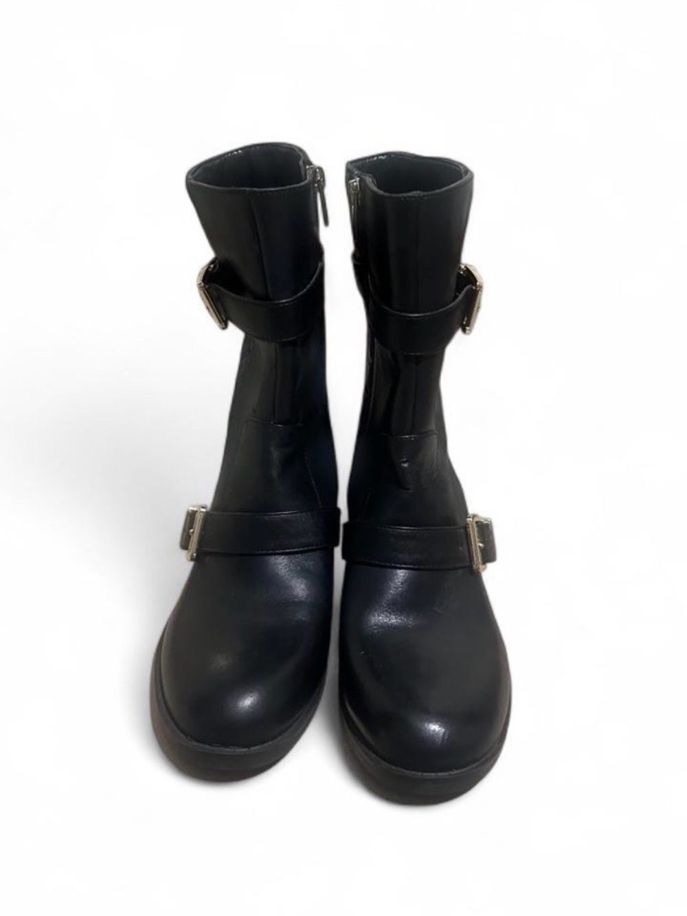 Vince Camuto Black Women's Buckle Mid-Calf Boots